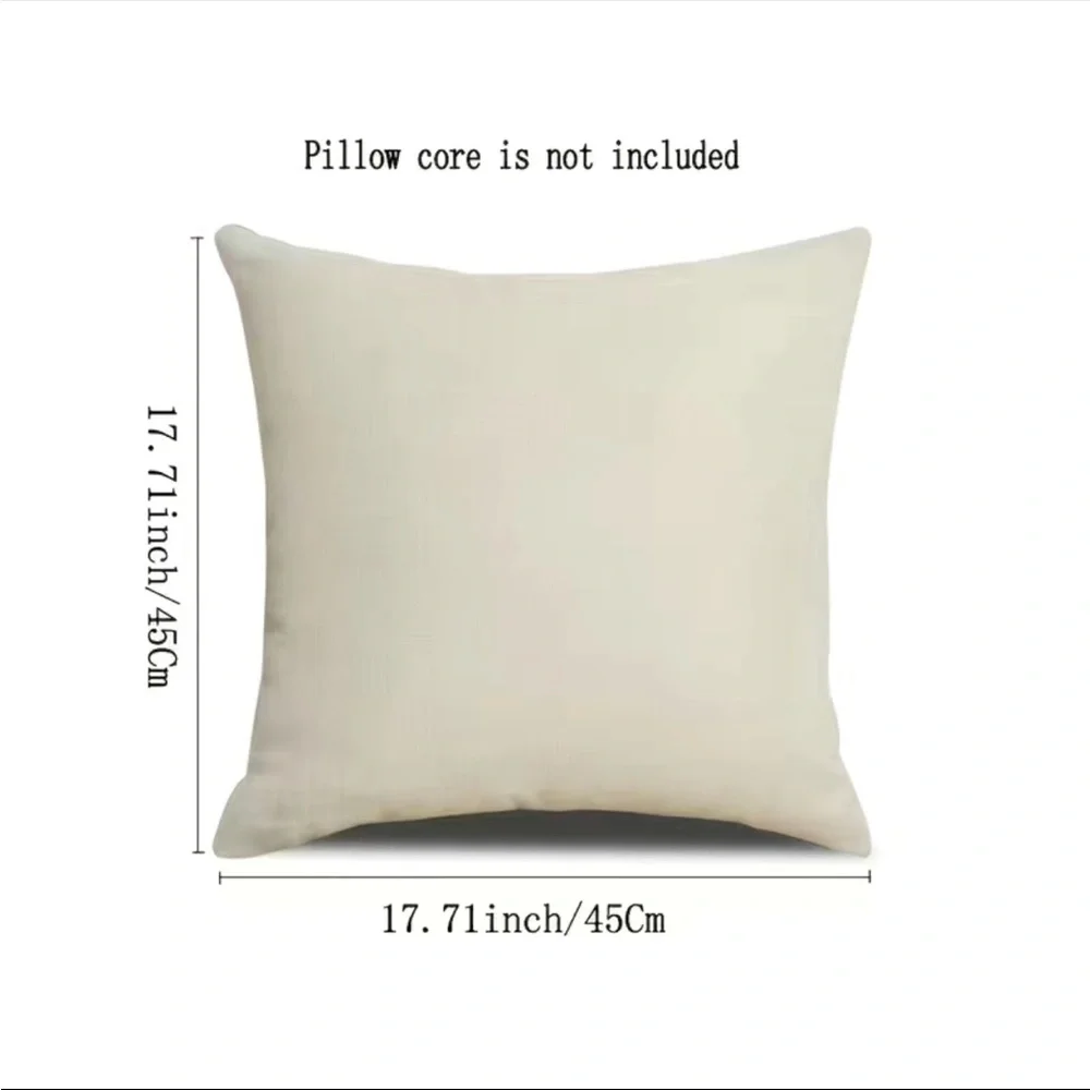 4pcs, Encrypted Linen Printed Pillowcases, Skull Haunted House Bone Frame Letter